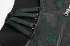 Green Poison Ivy Corset Buckle Top
