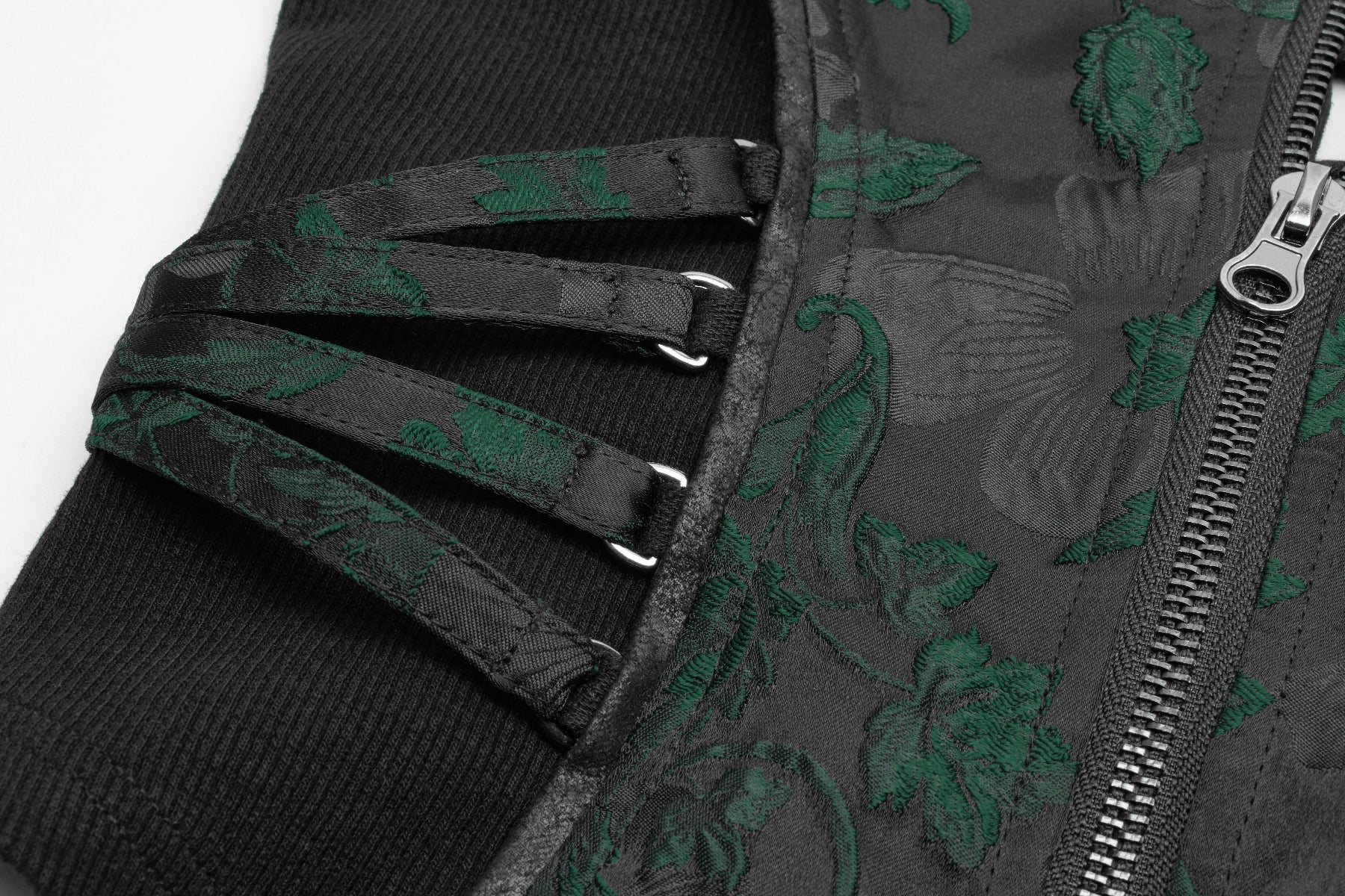 Green Poison Ivy Corset Buckle Top