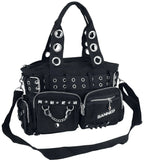 Black Handcuff Eyelet Handbag