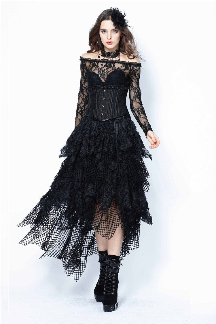 Messy Mesh Layered Skirt