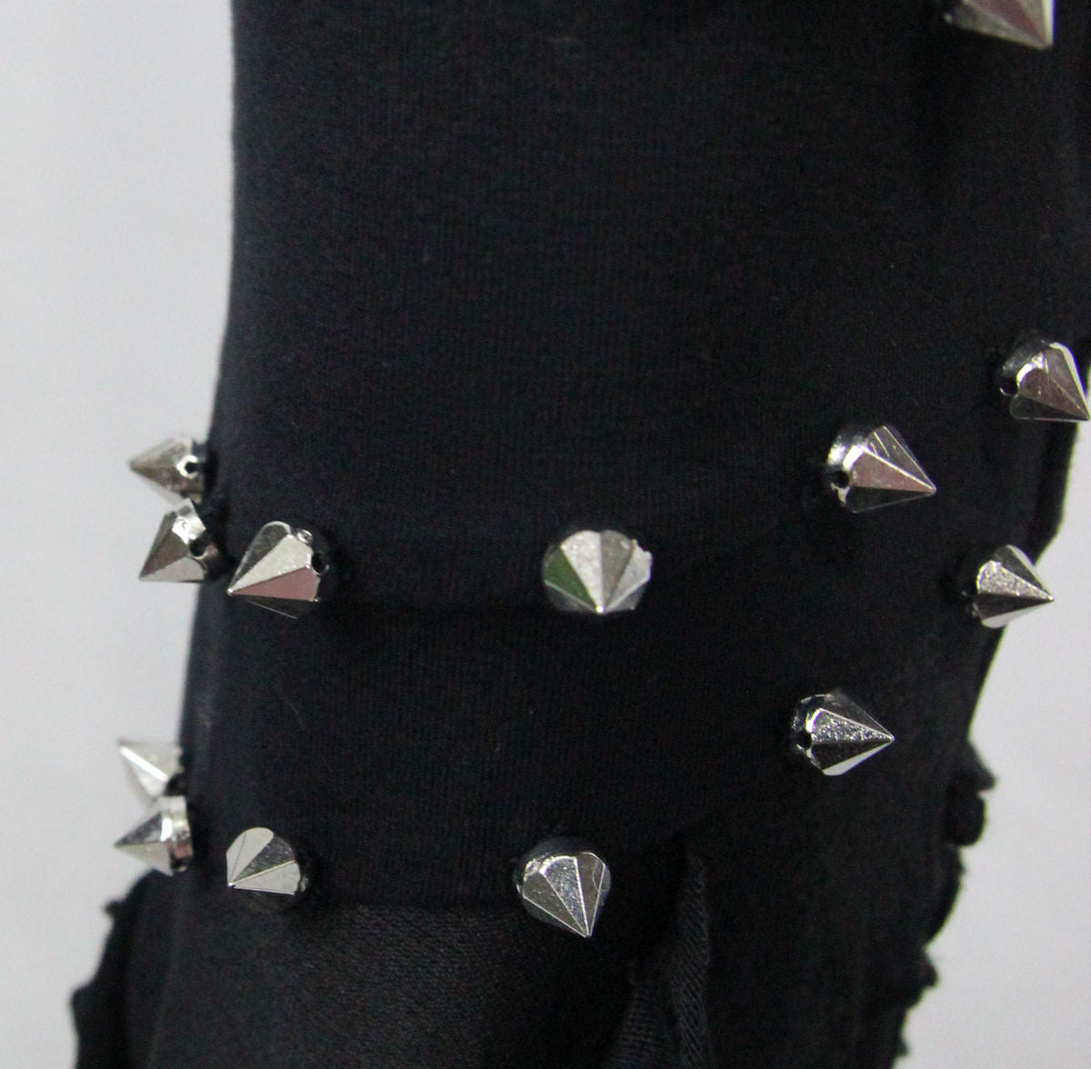 Thigh Net Cutout Flare Trousers