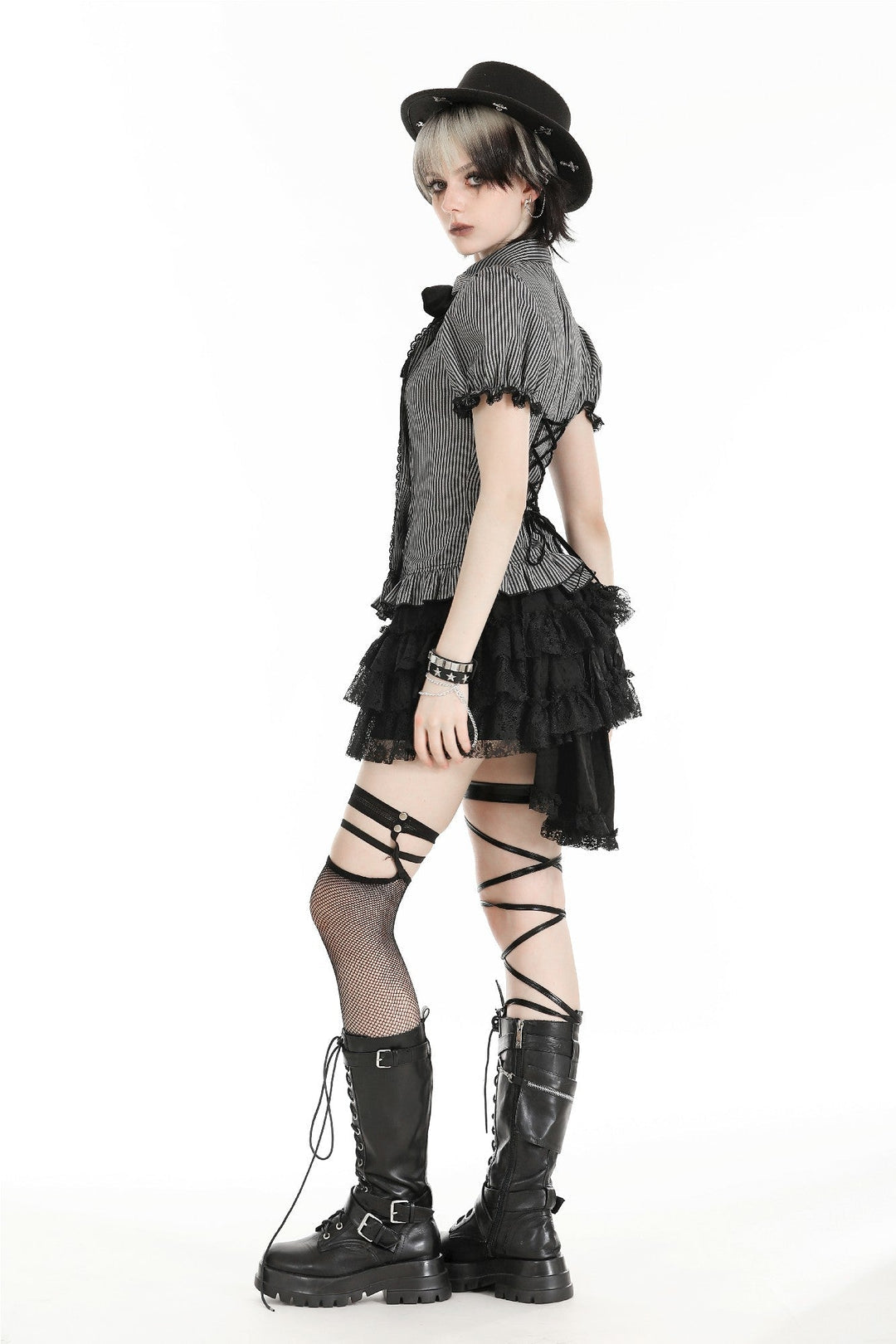 Ruffle Detachable Tail Mini Skirt
