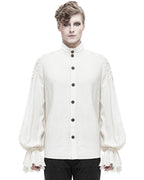 Steampunk High Neck Button Down Shirt