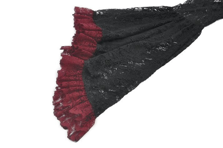 Red Rim Black Lace Bolero