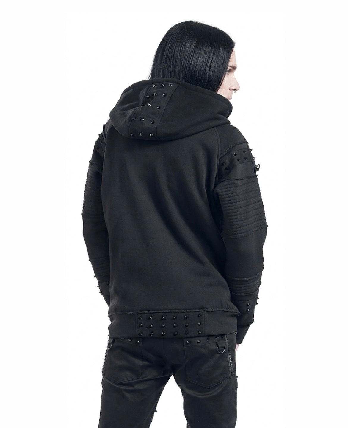 Unisex Spiked Zip Hoody