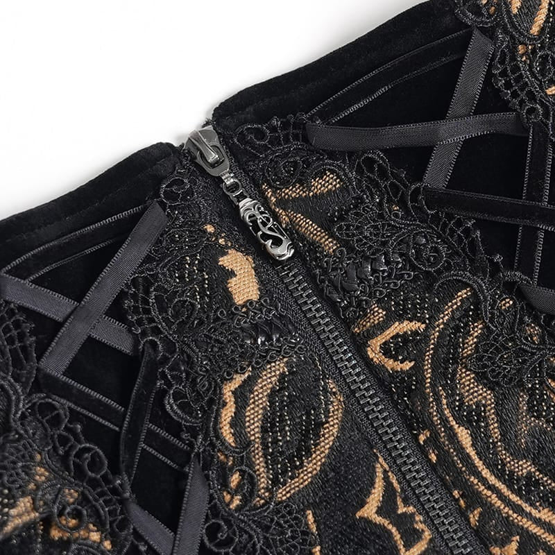 Jacquard Zip Girdle Corset