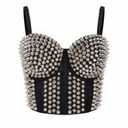 Metal Spike Corset Top