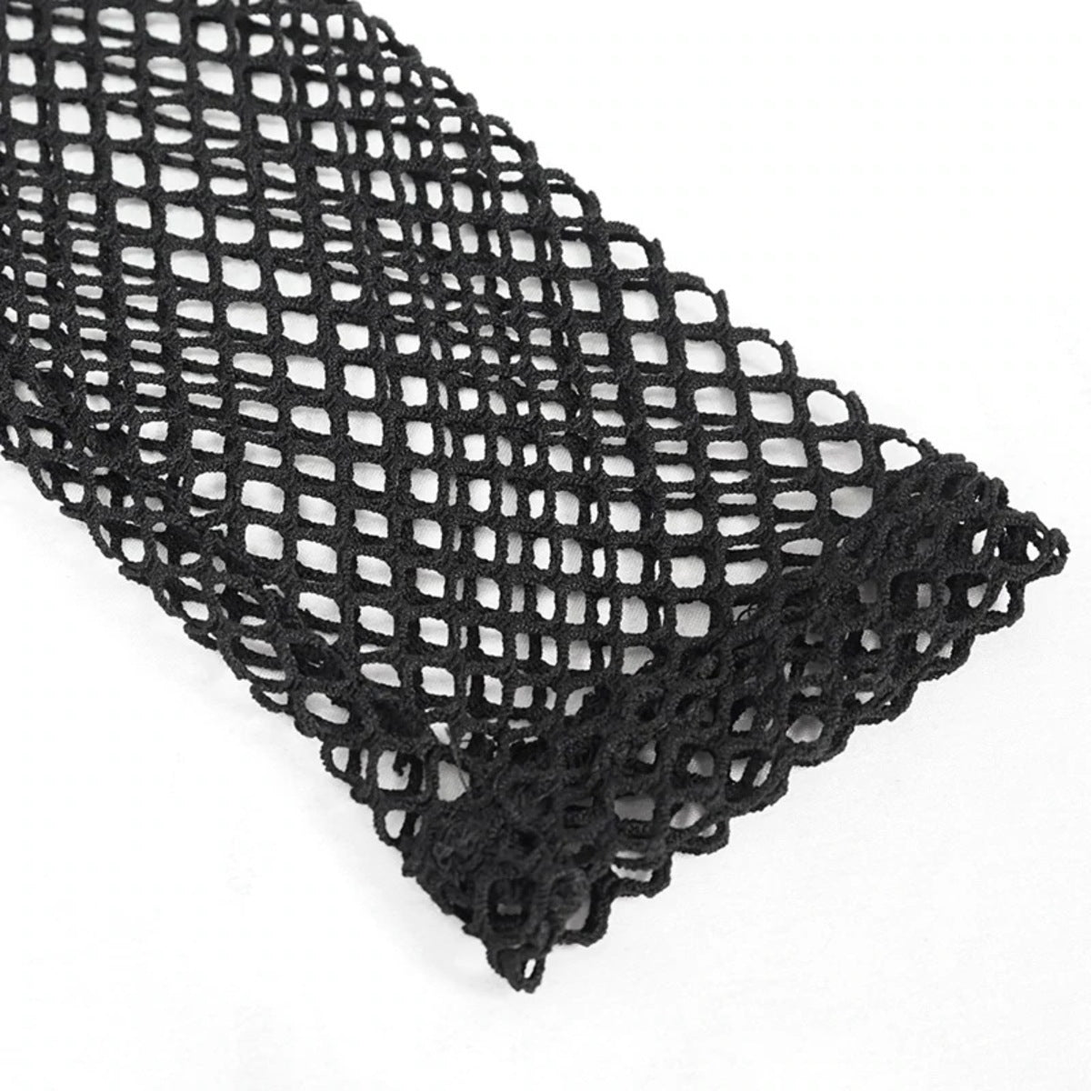 Trio Cutout Fishnet Sleeve Top