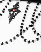 Beaded Crucifix Choker Necklace