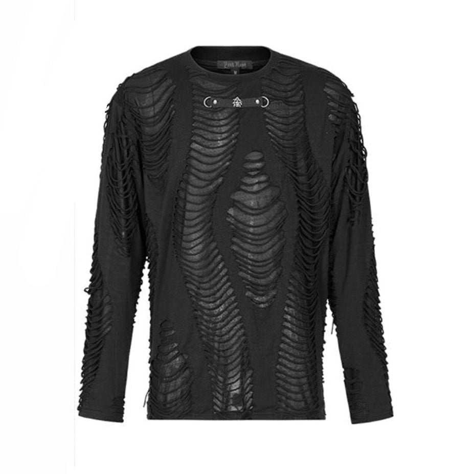 Ripple Shred Long Sleeve Top