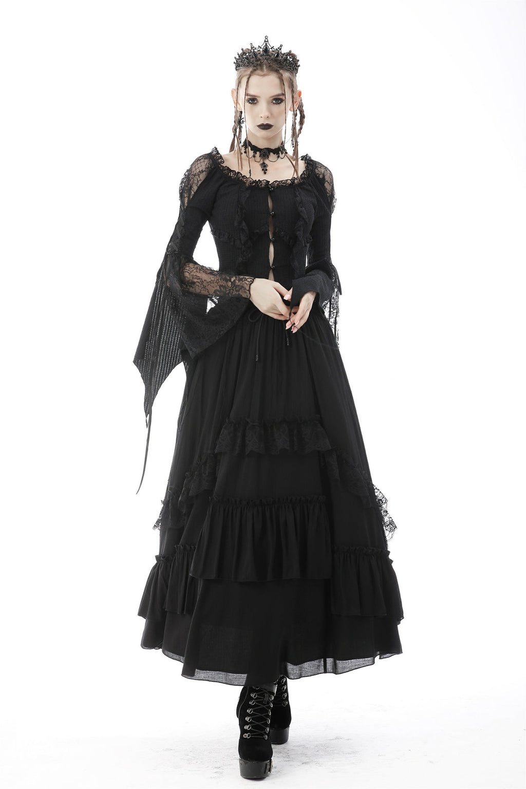 Lace Ruffle Frock Skirt