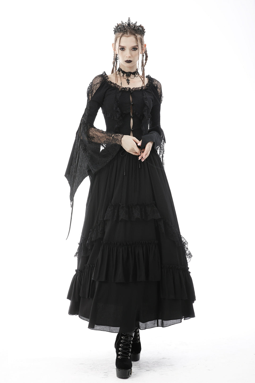 Lace Ruffle Frock Skirt