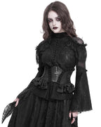 Crucifix Rose Frill Corset Belt