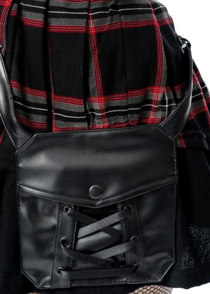 Tartan Belt Bag Mini Skirt