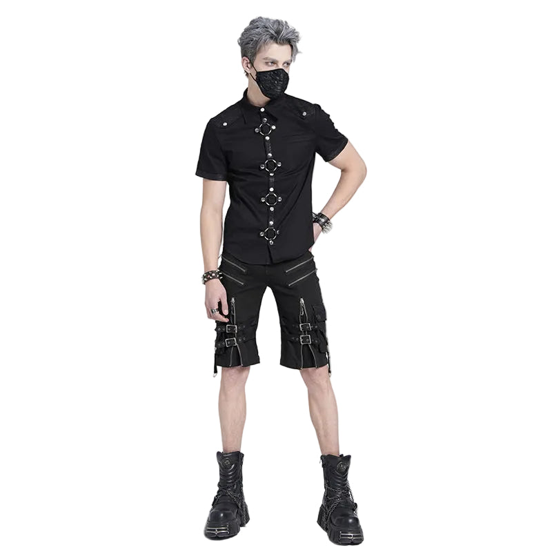 Zip Buckle Punk Shorts