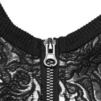 Silver Poison Ivy Corset Buckle Top