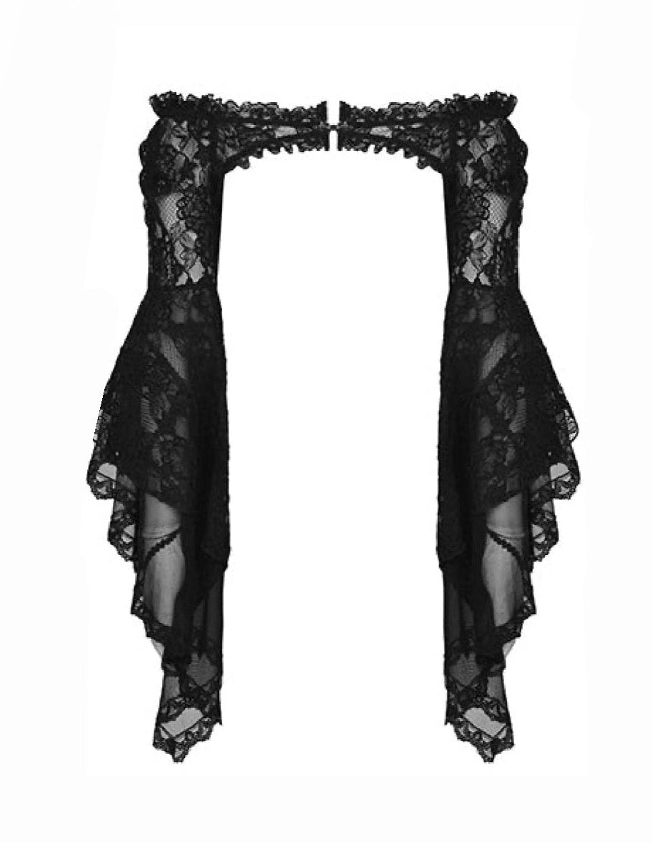 Lace Bell Sleeve Hook Shawl Bolero
