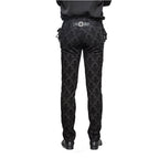 Gothic Patterned Side Lace Up Trousers