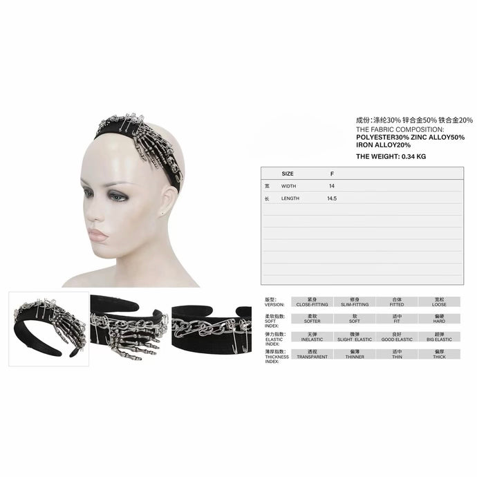 Skeleton Hand Headband