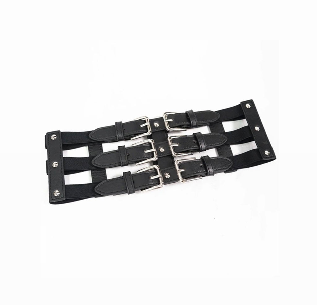 Grid Buckle Belt