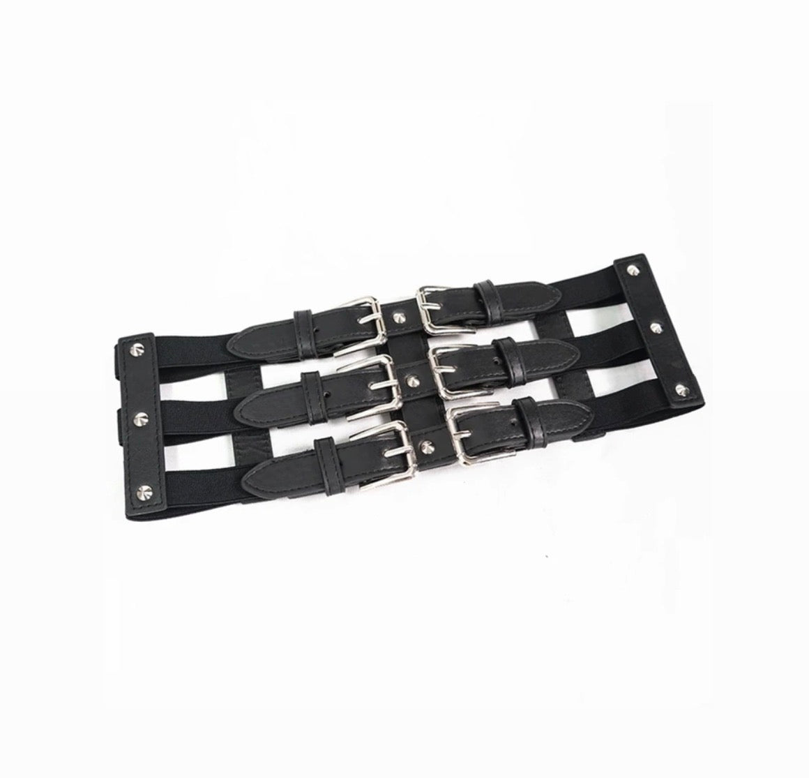 Grid Buckle Belt