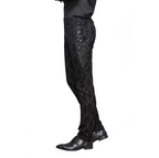 Gothic Patterned Side Lace Up Trousers