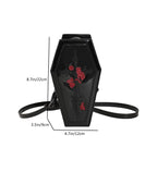 PVC Coffin Rose Crucifix Dagger Bag