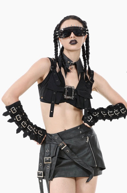 Batwing Star Charm Choker Collar