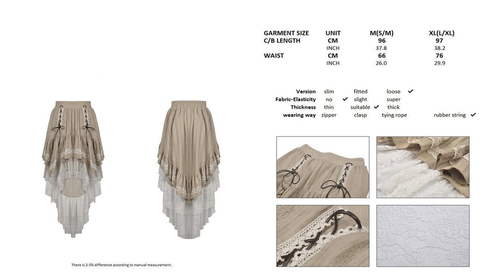 Steampunk Dovetail Cream Skirt