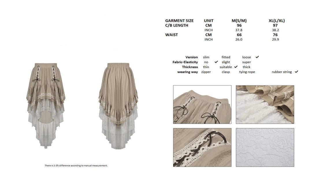 Steampunk Dovetail Cream Skirt