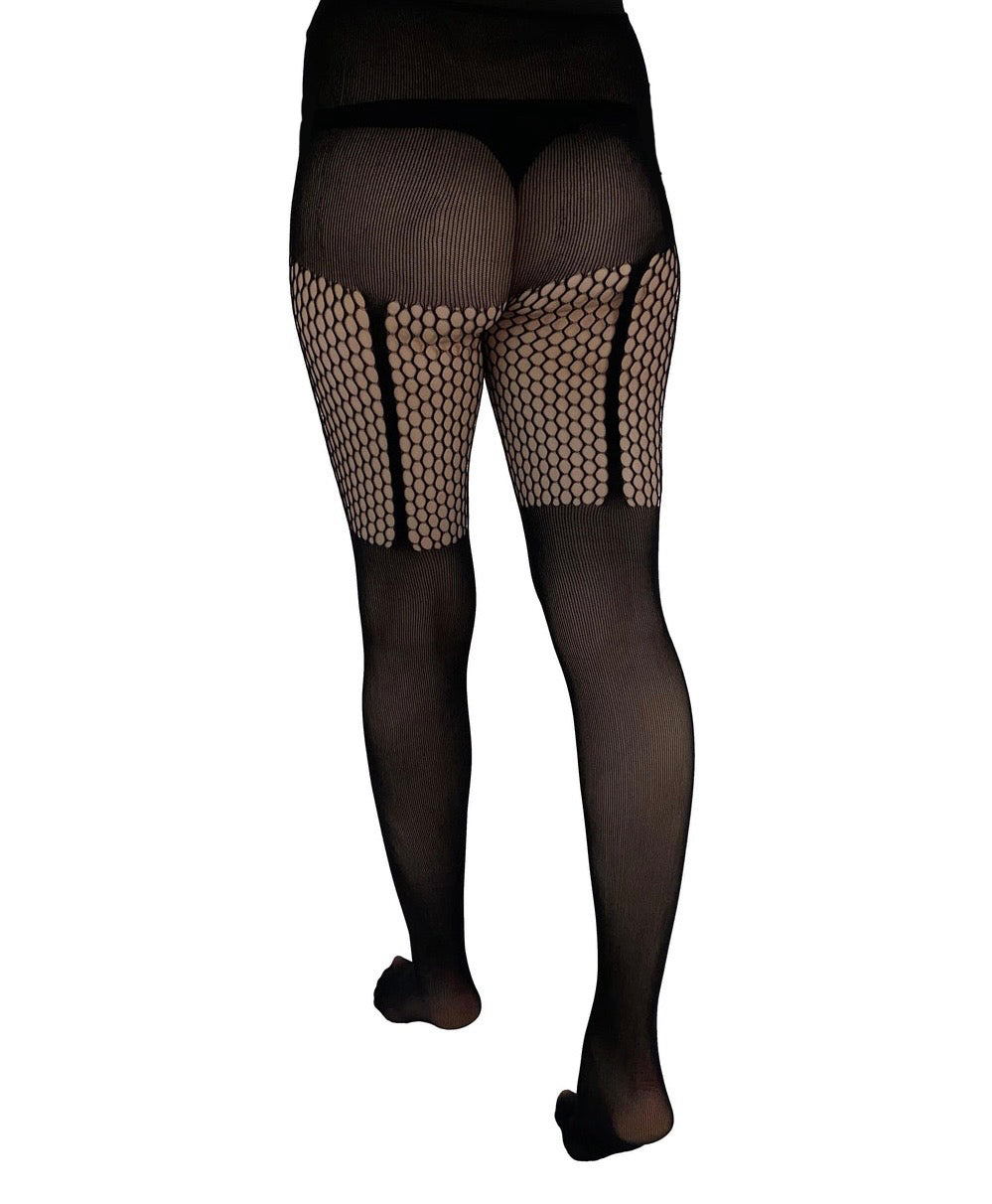 Netted Suspender Tights