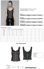 Black Poison Ivy Corset Buckle Top