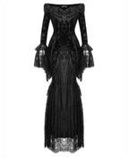 Rose Velvet Mermaid Maxi Dress