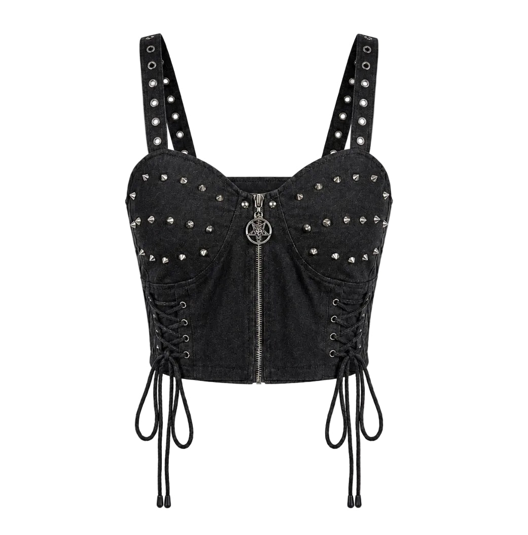 Kahlo Lace Up Zip Top