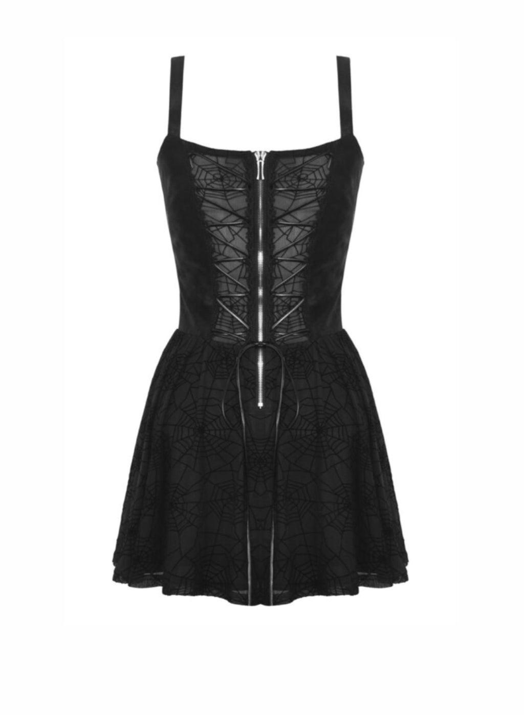 Cobweb Mesh Crucifix Dress