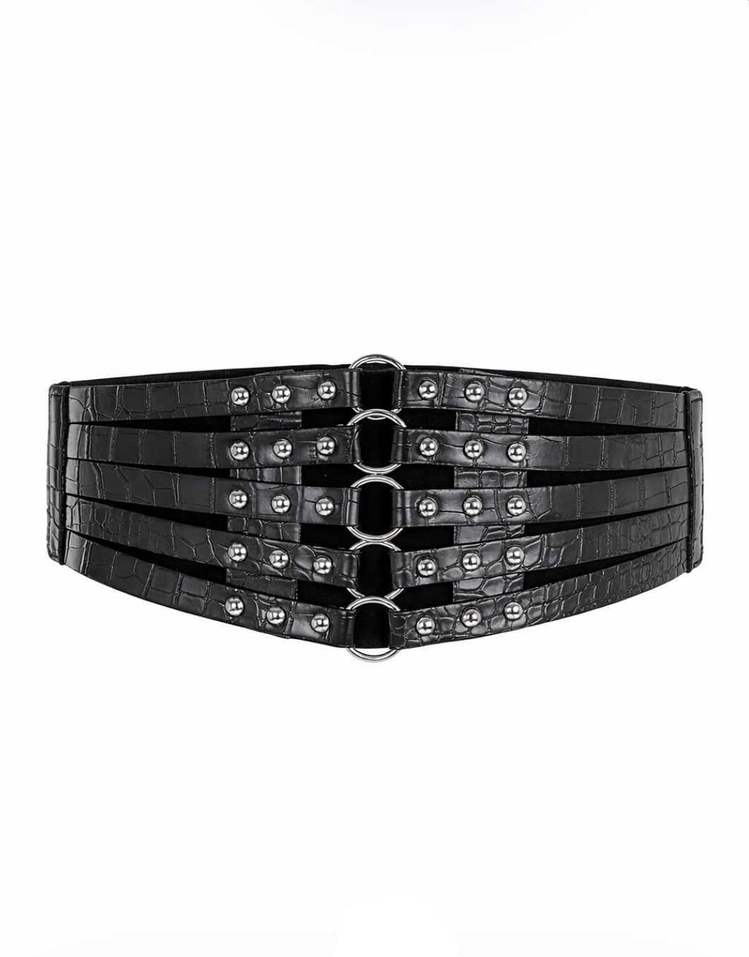Croc Ring Stud Corset Belt