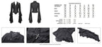 Black Flared Sleeve Crucifix Charm Blouse