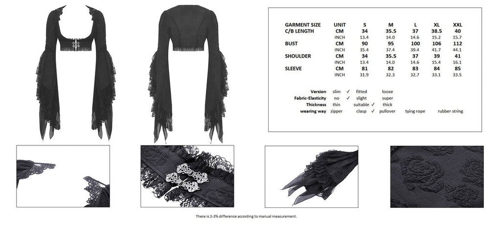 Retro Waist Bell Sleeve Bolero