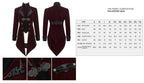 Burgundy Gothic Velvet Tailcoat