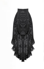Hi-Lo Harness Strap Lace Skirt