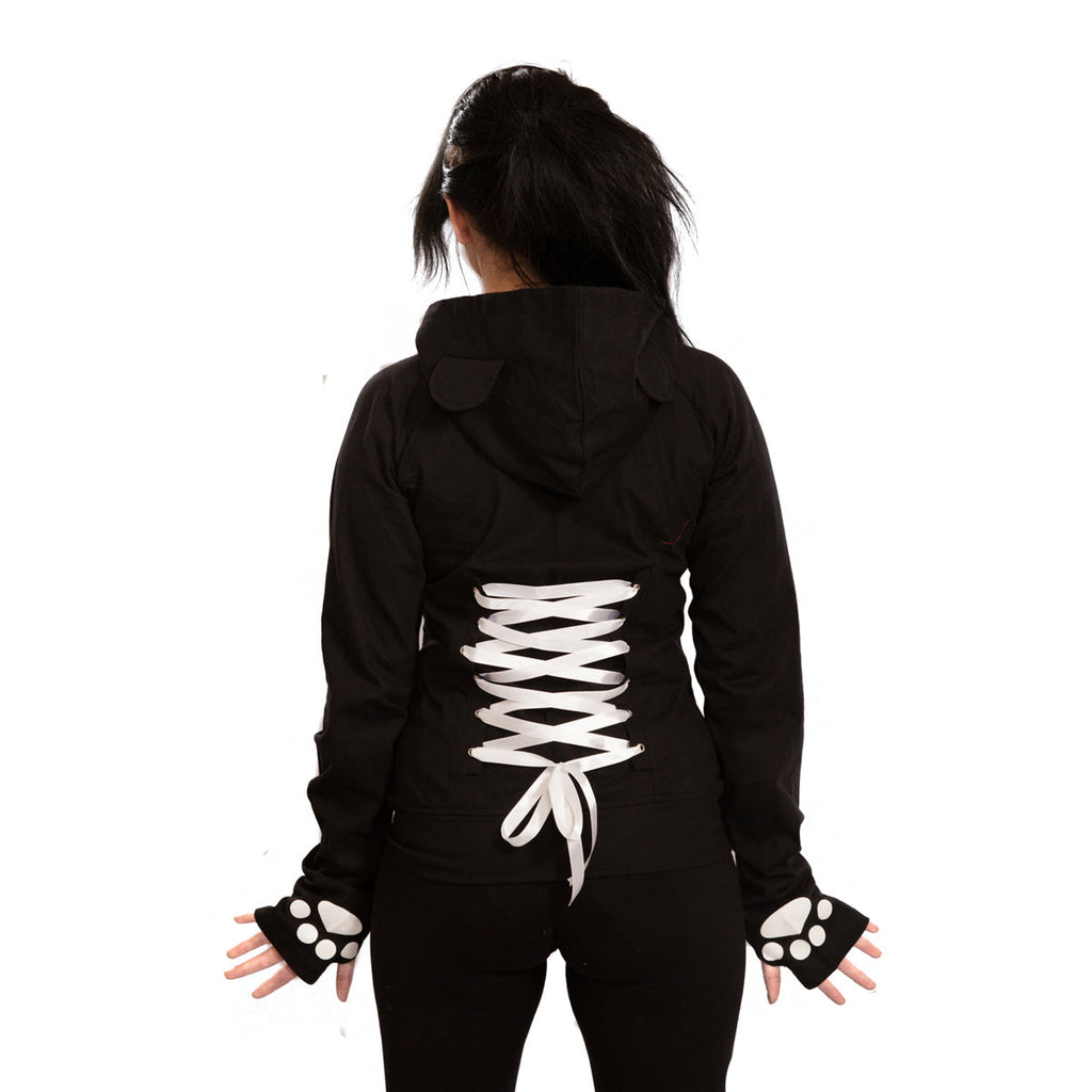 Panda Raw Laced Back Zip Hoody