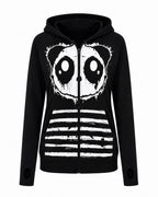 Panda Raw Laced Back Zip Hoody