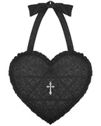 Heart Shaped Crucifix Shoulder Bag