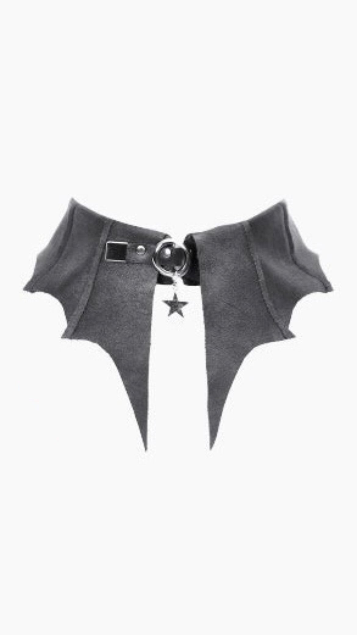 Batwing Star Charm Choker Collar