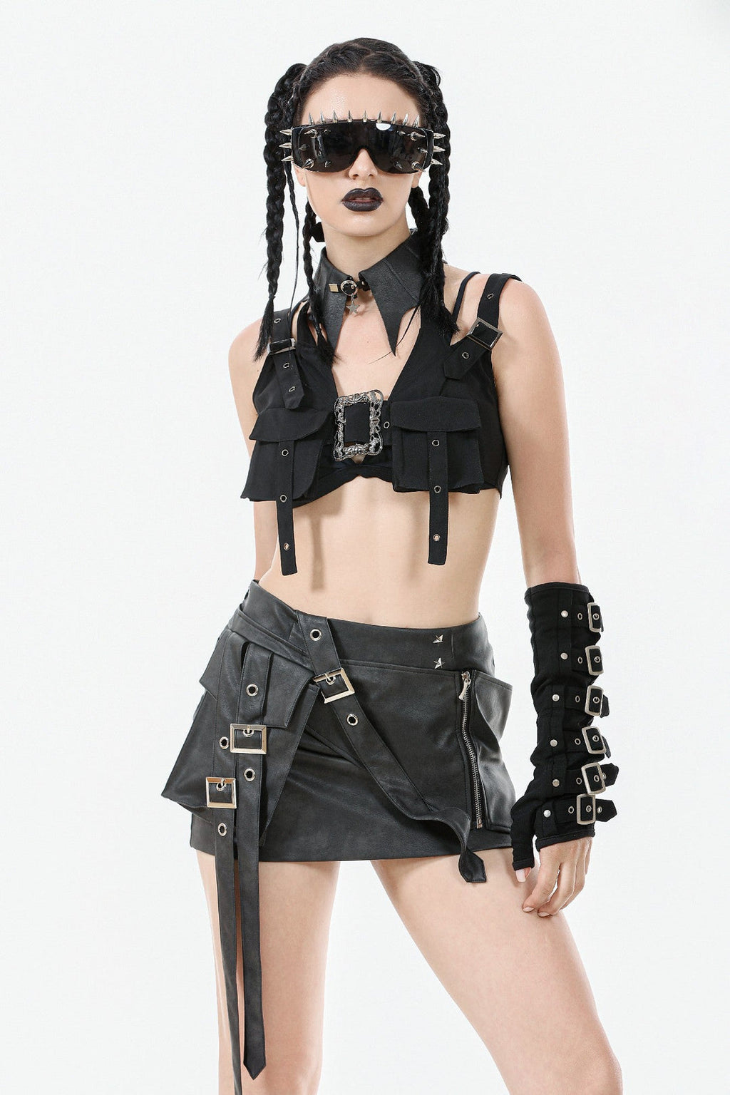 Batwing Star Charm Choker Collar