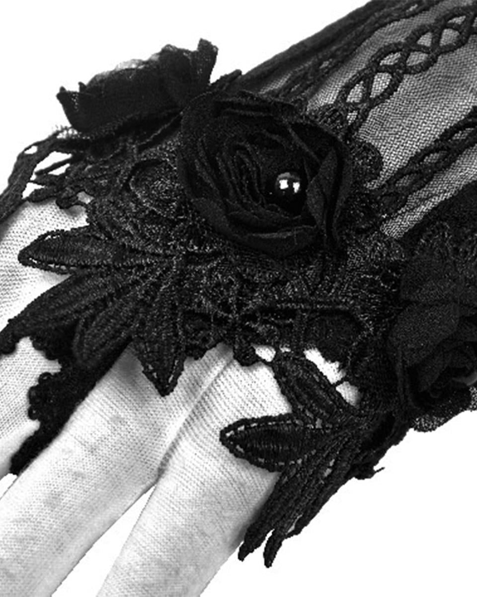 Lace Rose Gloves