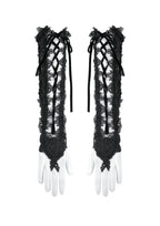 Lace Up Ribbon Gloves