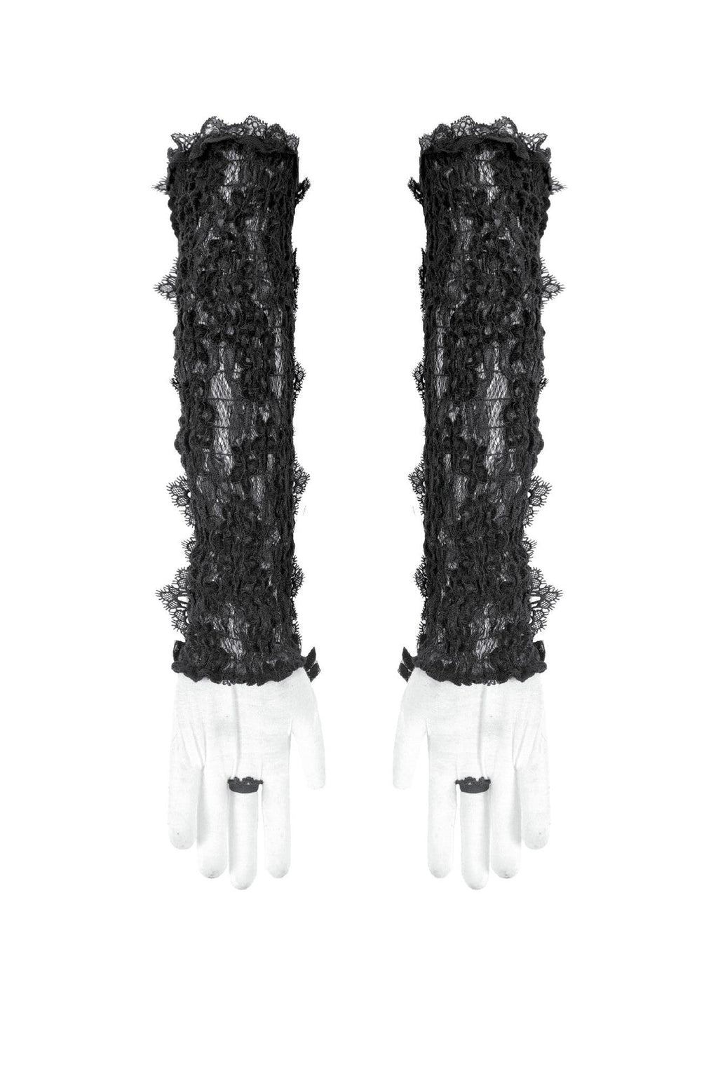 Lace Up Ribbon Gloves