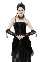 Lace Up Ribbon Gloves
