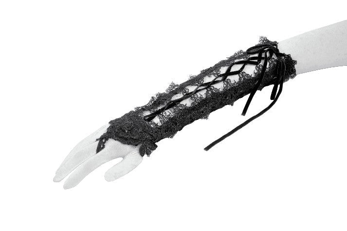 Lace Up Ribbon Gloves